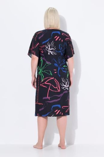 Plus size veliki brojevi Kaftan kratkih rukava na vezanje za punije