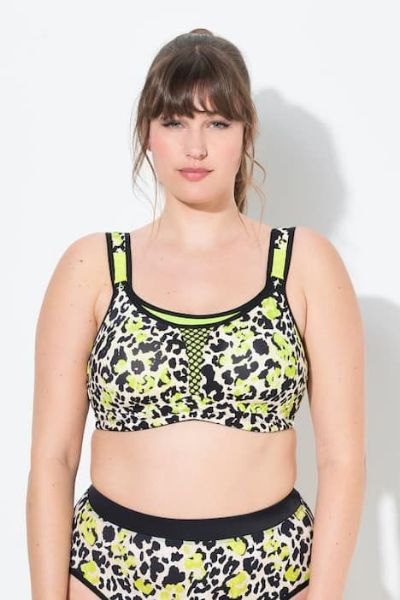 Veliki brojevi Grudnjak sportski s leopard uzorkom moda za punije