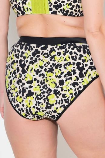 Plus size veliki brojevi Gaćice midi s leopard uzorkom za punije