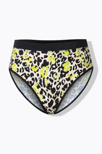 Plus size veliki brojevi Gaćice midi s leopard uzorkom za punije
