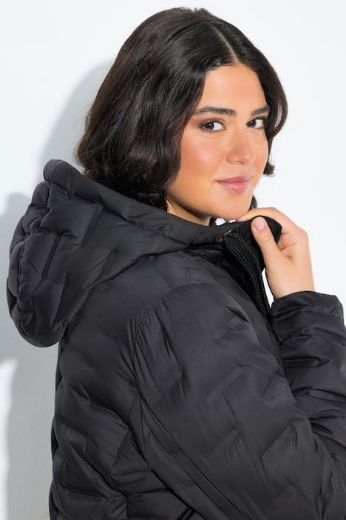 Plus size veliki brojevi Jakna prošivena s kapuljačom za punije