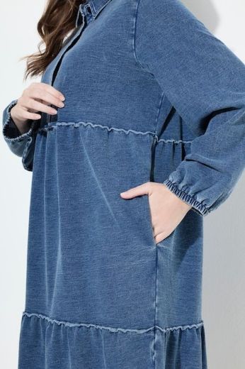Plus size veliki brojevi Haljina midi dugih rukava za punije
