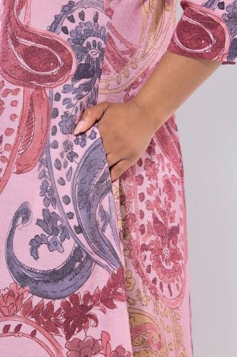 Plus size veliki brojevi Haljina 3/4 rukava A kroja za punije