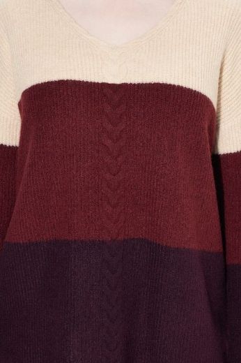 Plus size veliki brojevi Pulover dugih rukava V ovratnika za punije