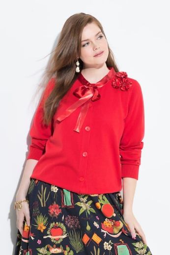 Plus size veliki brojevi Kardigan na kopčanje za punije