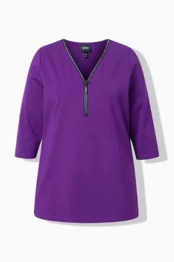Plus size veliki brojevi Majica 3/4 rukava A kroja za punije