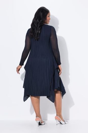 Plus size veliki brojevi Haljina dugih rukava A kroja za punije