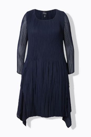 Plus size veliki brojevi Haljina dugih rukava A kroja za punije