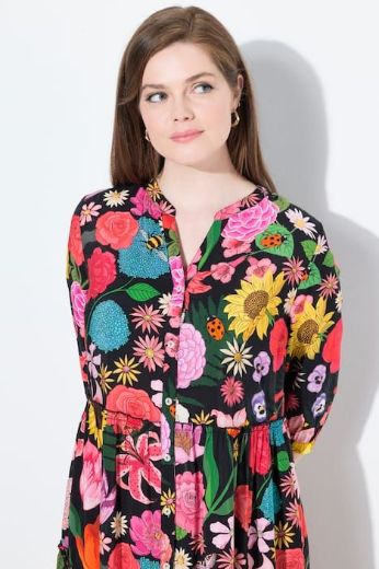 Plus size veliki brojevi Haljina maxi na volane za punije