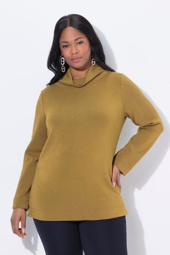Plus size veliki brojevi Majica dugih rukava povišenog ovratnika za punije
