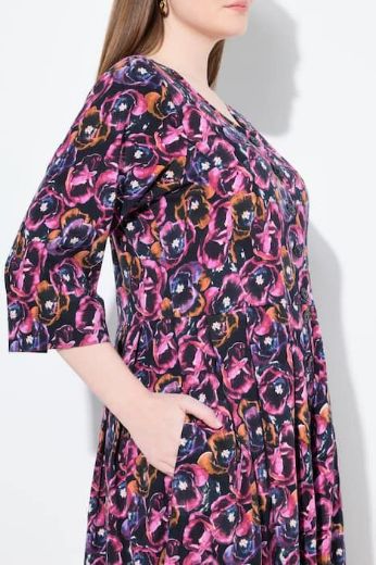 Plus size veliki brojevi Haljina maxi 3/4 rukava za punije