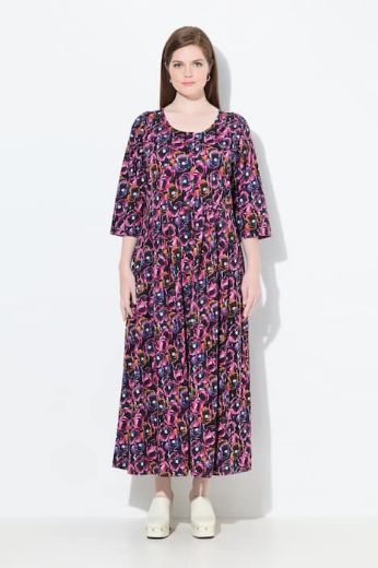 Plus size veliki brojevi Haljina maxi 3/4 rukava za punije