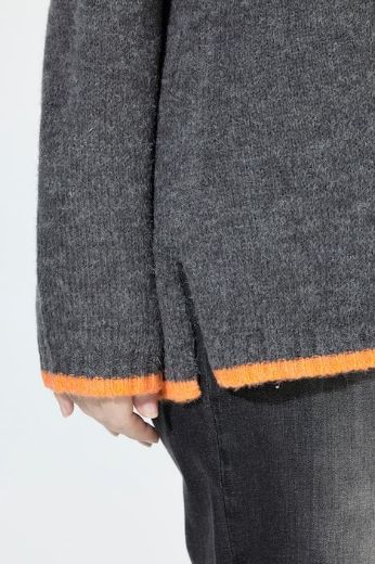 Plus size veliki brojevi Pulover dugih rukava V ovratnika za punije