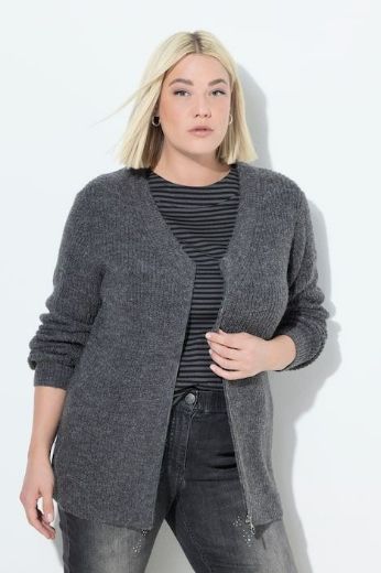 Plus size veliki brojevi Kardigan s patentnim zatvaračem za punije