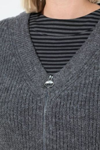 Plus size veliki brojevi Kardigan s patentnim zatvaračem za punije