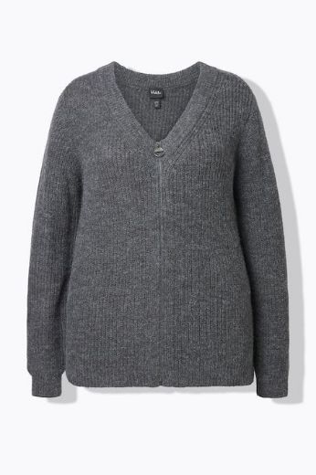 Plus size veliki brojevi Kardigan s patentnim zatvaračem za punije