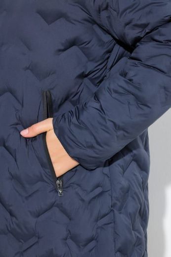 Plus size veliki brojevi Jakna prošivena dužeg A kroja za punije