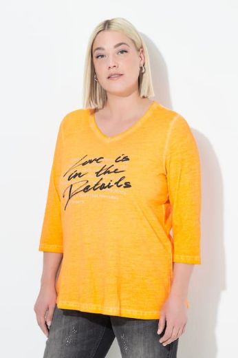 Plus size veliki brojevi Majica 3/4 rukava V ovratnika za punije