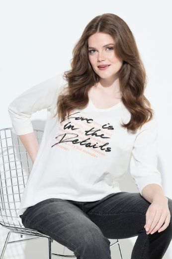 Plus size veliki brojevi Majica 3/4 rukava V ovratnika za punije