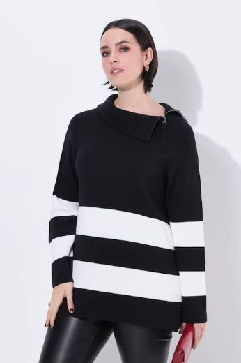 Plus size veliki brojevi Pulover dugih rukava povišenog ovratnika za punije