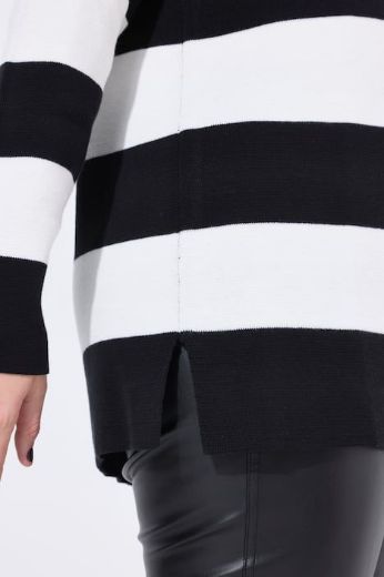 Plus size veliki brojevi Pulover dugih rukava povišenog ovratnika za punije