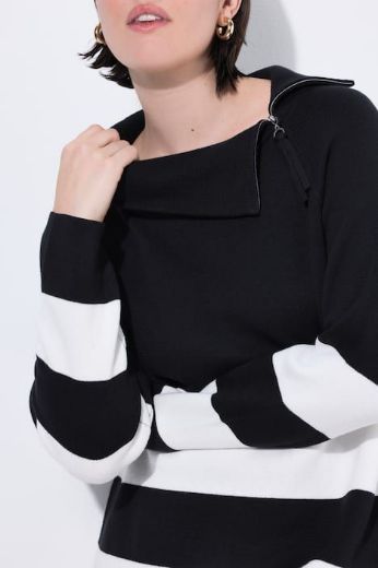 Plus size veliki brojevi Pulover dugih rukava povišenog ovratnika za punije