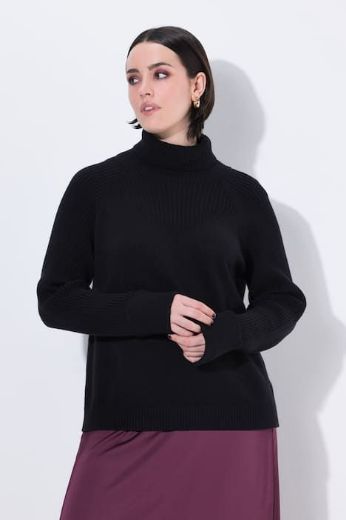 Plus size veliki brojevi Pulover dugih rukava povišenog ovratnika za punije