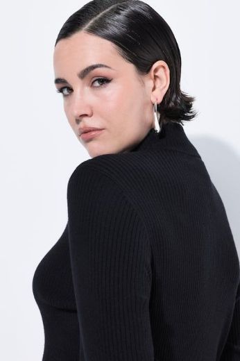 Plus size veliki brojevi Pulover dugih rukava s polu patentnim zatvaračem za punije