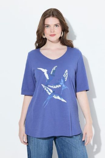 Plus size veliki brojevi Majica kratkih rukava V ovratnika za punije