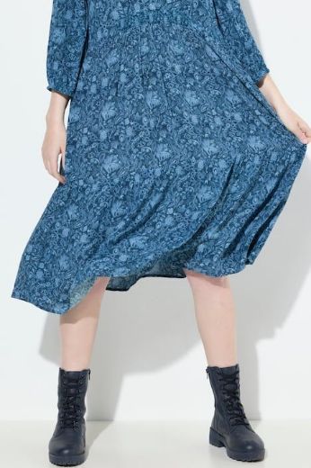 Plus size veliki brojevi Haljina 3/4 rukava A kroja za punije