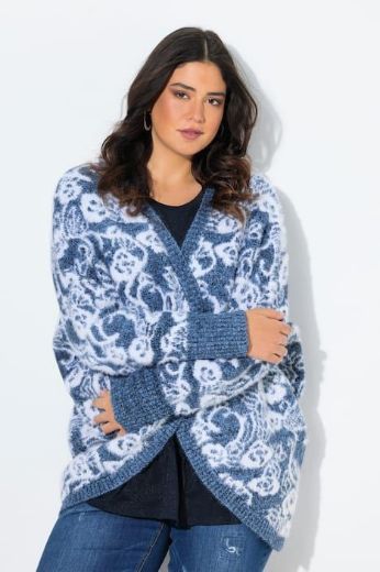 Plus size veliki brojevi Kardigan dugih rukava otvorenog kroja za punije
