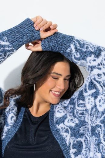 Plus size veliki brojevi Kardigan dugih rukava otvorenog kroja za punije