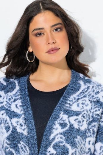 Plus size veliki brojevi Kardigan dugih rukava otvorenog kroja za punije