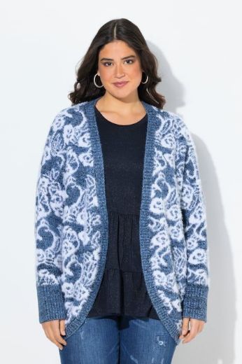 Plus size veliki brojevi Kardigan dugih rukava otvorenog kroja za punije