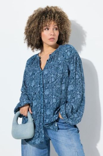 Plus size veliki brojevi Bluza dugih rukava na kopčanje za punije