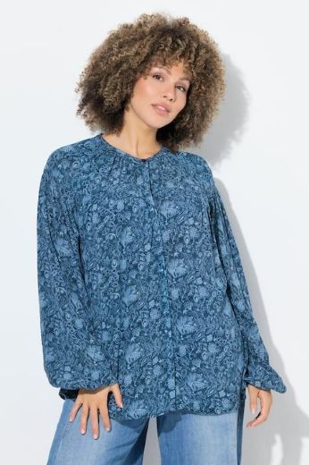 Plus size veliki brojevi Bluza dugih rukava na kopčanje za punije