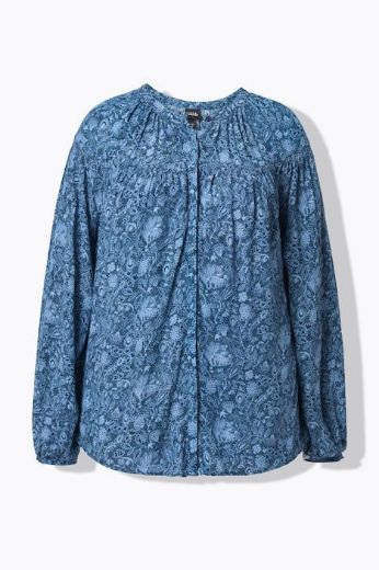 Plus size veliki brojevi Bluza dugih rukava na kopčanje za punije