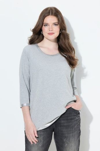Plus size veliki brojevi Majica 3/4 rukava okruglog ovratnika za punije