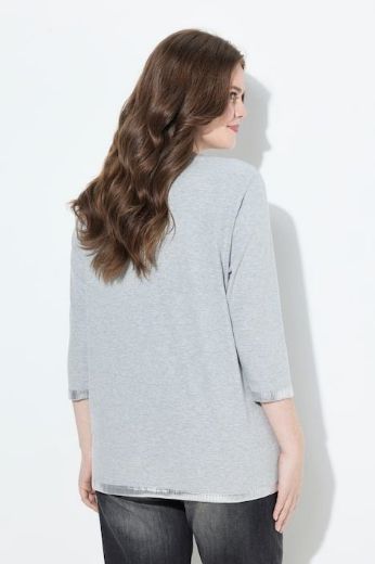 Plus size veliki brojevi Majica 3/4 rukava okruglog ovratnika za punije