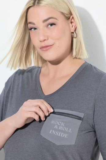 Plus size veliki brojevi Majica 3/4 rukava V ovratnika za punije