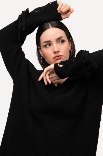 Plus size veliki brojevi Pulover dugih rukava V ovratnika za punije
