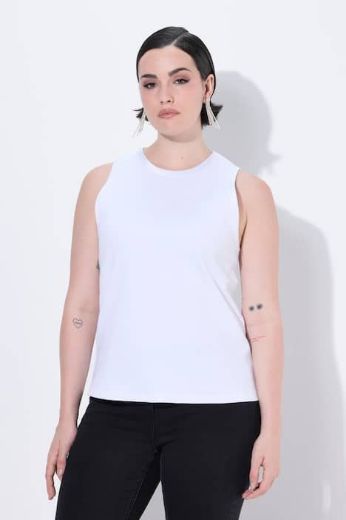 Plus size veliki brojevi Majica bez rukava uskog kroja za punije