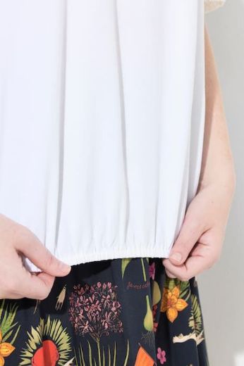 Plus size veliki brojevi Majica polu rukava s dodatkom ukrasne čipke za punije
