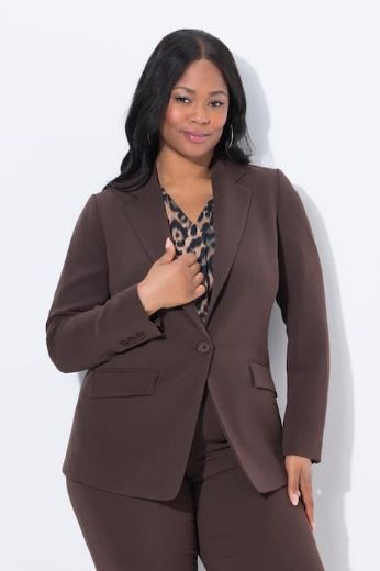 Plus size veliki brojevi Sako s kosim džepovima za punije