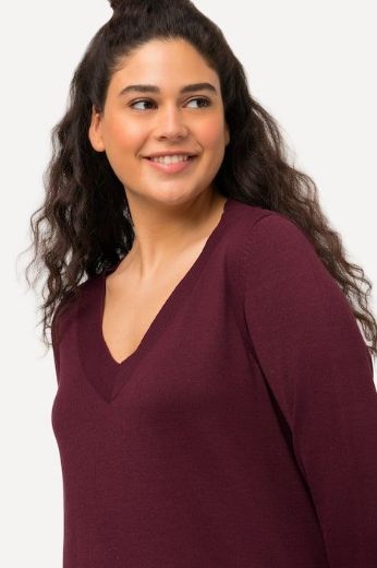 Plus size veliki brojevi Pulover s V ovratnikom za punije