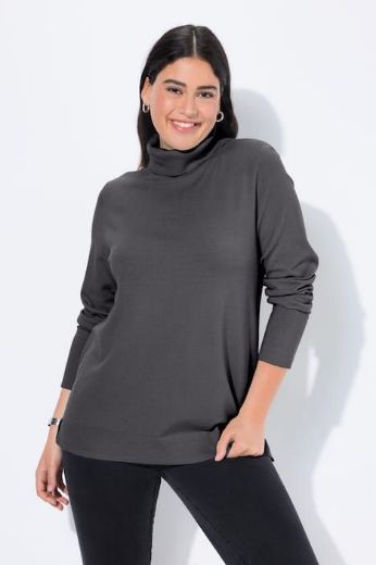 Plus size veliki brojevi Pulover s rol ovratnikom za punije