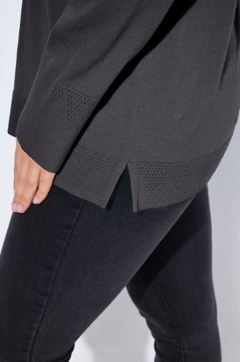 Plus size veliki brojevi Pulover s rol ovratnikom za punije