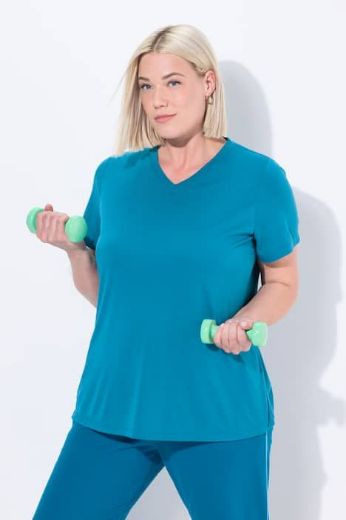 Plus size veliki brojevi Majica funkcionalna V ovratnik za punije