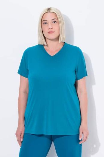 Plus size veliki brojevi Majica funkcionalna V ovratnik za punije