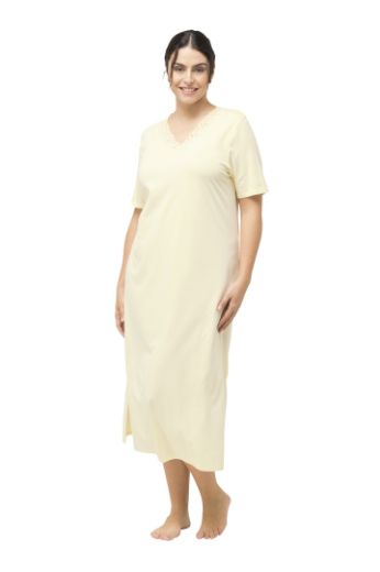 Plus size veliki brojevi Spavaćica s dodatkom ukrasne čipke na ovratniku za punije